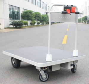 Electric Platform Trolley With Big Plate & 4 Wheels For Materials Handling UM108