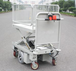 Mobile Vehicle Lift Table Drived by One Scissor With Wire Fence UM109B